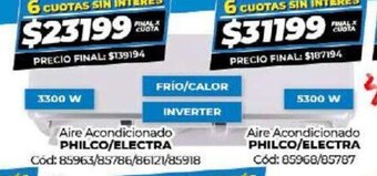 Diarco Aire Acondicionado Philco/Electra oferta