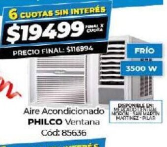 Diarco Aire Acondicionado Philco Ventana oferta