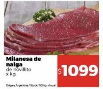 Disco Milanesa de Nalga de Novillito oferta