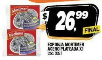 Supermercados Yaguar Esponja Mortimer Acero Plateada x1 oferta