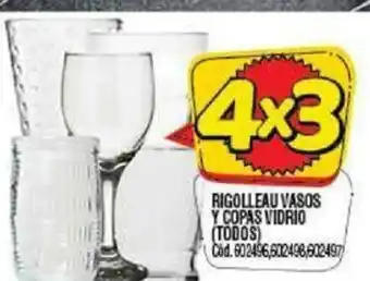Supermercados Yaguar Rigolleau Vasos Y Copas Vidrio (Todos) oferta