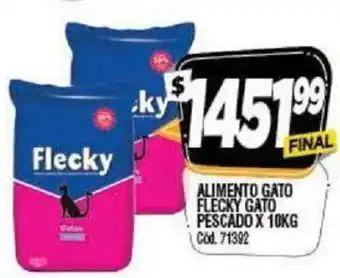 Supermercados Yaguar Flecky Alimento Gato Pescado x10kg oferta