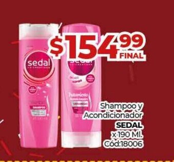 Diarco Shampoo y Acondicionador Sedal oferta