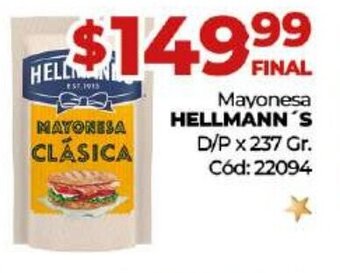Diarco Mayonesa Hellmann's oferta
