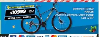 Diarco Micicleta MTB R29 Hanze oferta