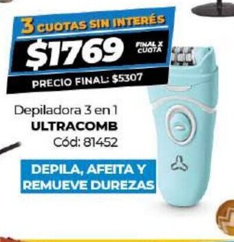 Diarco Depiladora 3 en 1 Ultracomb oferta