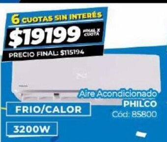 Diarco Aire Acondicionado Philco oferta