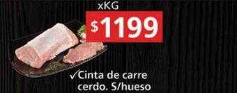 Supermercados Aiello Cinta de carre cerdo. s hueso oferta