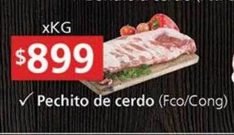 Supermercados Aiello Pechito de cerdo oferta