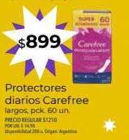Supermercados Vea Protectores diarios carefree oferta