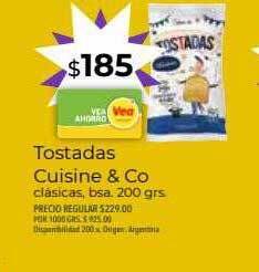 Supermercados Vea Tostadas cuisine & co oferta