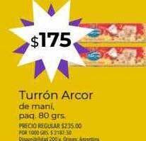 Supermercados Vea Turrón arcor oferta