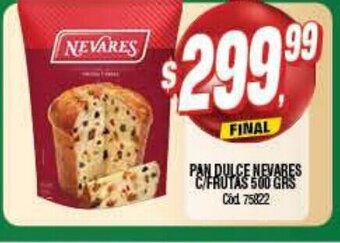 Supermercados Yaguar Pan Dulce Nevares C/Frutas 500 Grs oferta