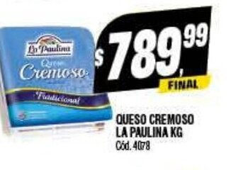 Supermercados Yaguar Queso Cremoso La Paulina KG oferta