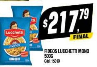Supermercados Yaguar Fideos Lucchetti Mono 500G oferta