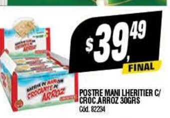 Supermercados Yaguar Postre Mani Lheritier C/Croc Arroz 30Grs oferta