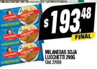 Supermercados Yaguar Milanesas Soja Lucchetti 290G oferta