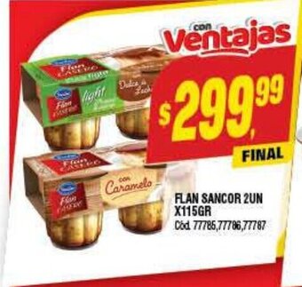 Supermercados Yaguar Flan Sancor 2un x 115gr oferta