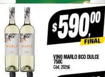 Supermercados Yaguar Vino Marlo Bco Dulce 750c oferta