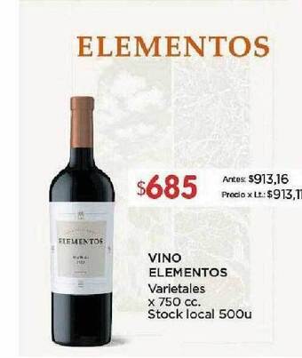 Disco Vino elementos varietales oferta