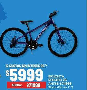 Changomas Bicicleta rodado 26 oferta