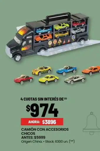 Changomas Camión con accesorios chicos oferta