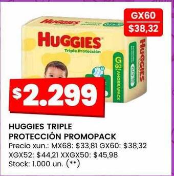 Changomas Huggies triple protección promopack oferta