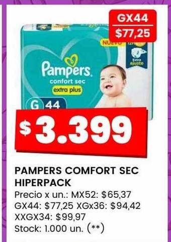 Changomas Pampers comfort sec hiperpack oferta