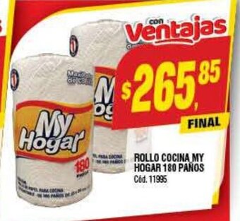 Supermercados Yaguar Rollo Cocina My Hogar 180 Paños oferta