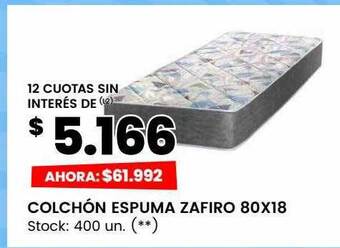 Changomas Colchón espuma zafiro 80x18 oferta