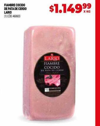 Makro Fiambre cocido de pata de cerdo lario oferta