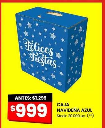 Changomas Caja navideña azul oferta