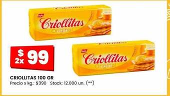 Changomas Criollitas oferta