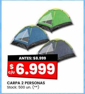 Changomas Carpa 2 personas oferta