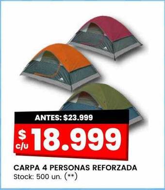 Changomas Carpa 4 personas reforzada oferta
