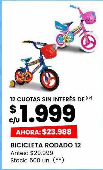Changomas Bicicleta rodado 12 oferta