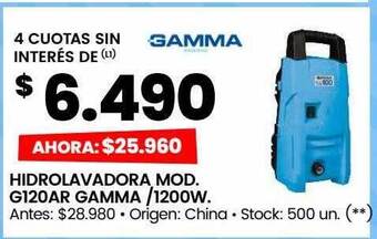 Changomas Hidrolavadora mod. g120ar gamma 1200w oferta