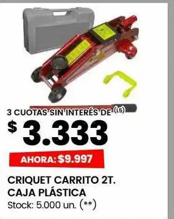 Changomas Criquet carrito 2t. caja plástica oferta