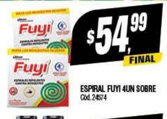Supermercados Yaguar Espiral Fuyi 4un Sobre oferta
