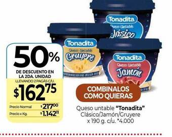 La Anonima Queso untable oferta