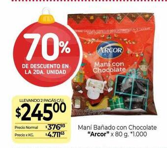La Anonima Maní bañado con chocolate oferta