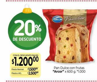 La Anonima Pan dulce con frutas oferta
