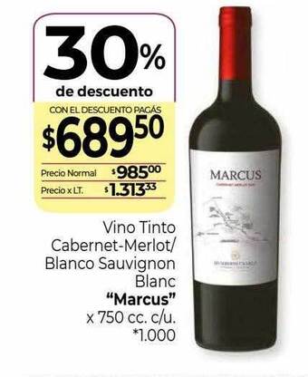 La Anonima Vino tinto cabernet-merlot blanco sauvignon blanc oferta