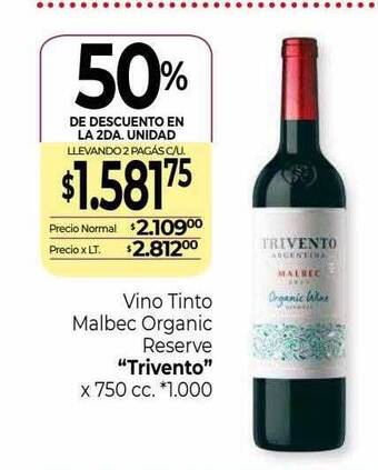 La Anonima Vino tinto malbec organic reserve oferta