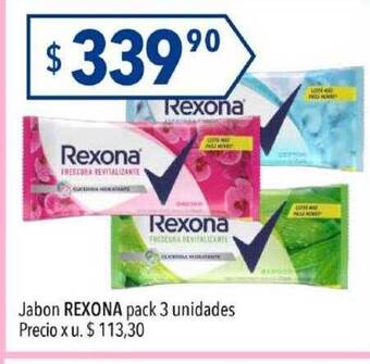 Hergo Jabon rexona pack 3 unidades oferta