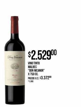 La Anonima Vino tinto malbec oferta