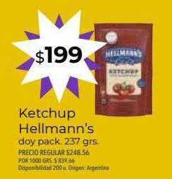 Supermercados Vea Ketchup hellmann's oferta
