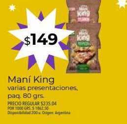 Supermercados Vea Maní king oferta
