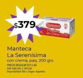 Supermercados Vea Manteca la serenisima oferta