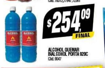 Supermercados Yaguar Alcohol Quemar Bialcohol Porta 920c oferta